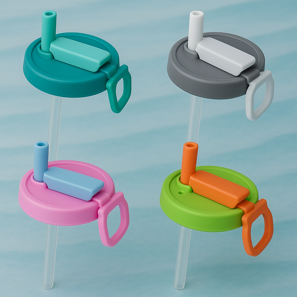 Soda Can Lid with Straw 