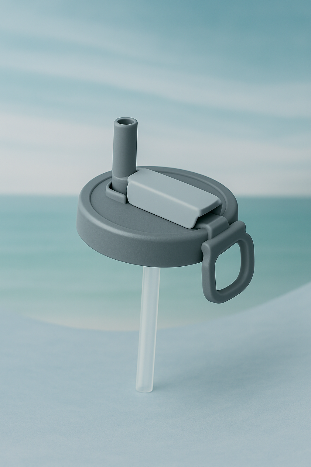 Soda Can Lid with Straw