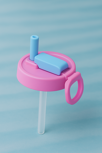 Soda Can Lid with Straw